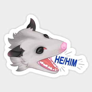 Pronoun opossum he / him Sticker